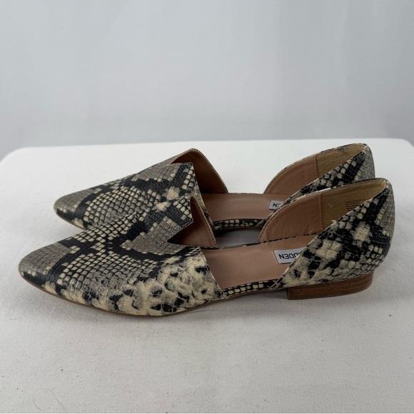 Steve Madden Snakeskin POINTED TOE Flats Size 9.5‎ - Picture 2 of 6